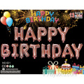 2022 Philippine Hot Sale Party Decoration 16 "Banner de ballons de papier d'aluminium de lettres de joyeux anniversaire